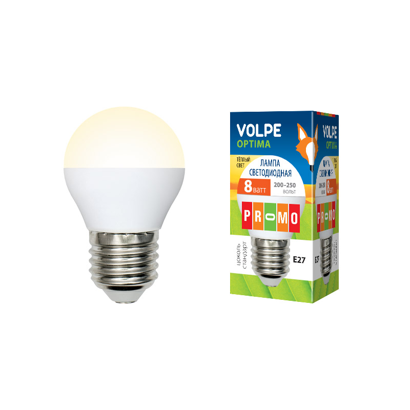 LED-G45-8W/WW/E27/FR/O Лампа светодиодная. Форма шар LED-G45-8W/WW/E27/FR/O Лампа светодиодная. Форма шар