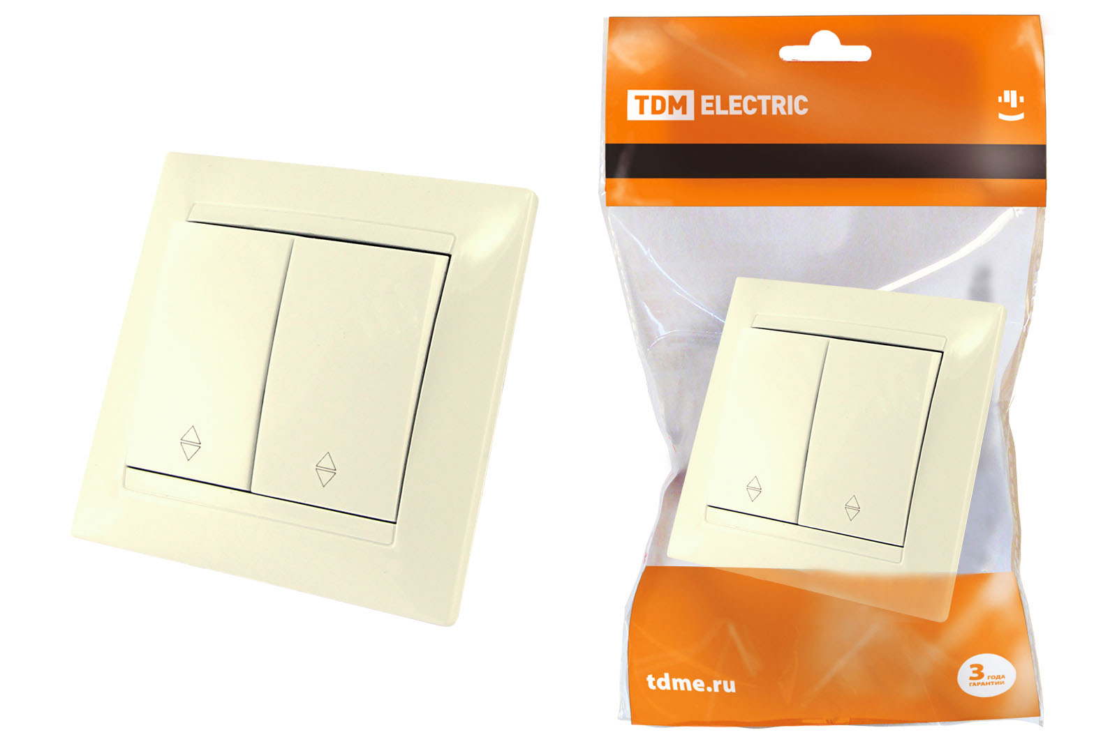 Выключатель на 2 направления 2 кл. 10А сл. кость Лама