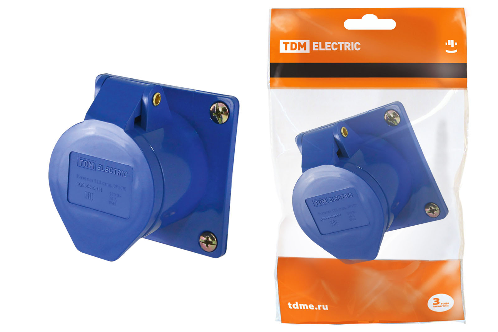 Розетка 413 скрытая 2Р+РЕ 16А 220В IP44 TDM Розетка 413 скрытая 2Р+РЕ 16А 220В IP44 TDM